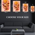 Amber Botanical Orbit metal wall art print, view 6