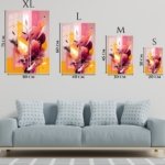 Crimson Botanical Geometry metal wall art print, view 6