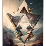 Fragments of the Mountain Passage metal wall art print