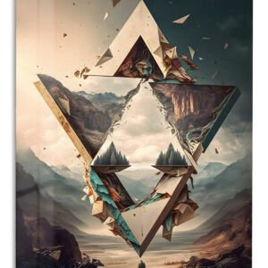 Fragments of the Mountain Passage metal wall art print