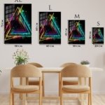 Neon Prism Triangles metal wall art print, view 6