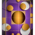 Golden Orbit Geometry metal wall art print