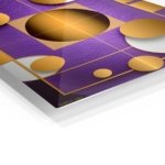 Golden Orbit Geometry metal wall art print, view 2
