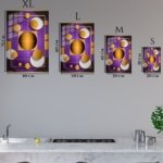 Golden Orbit Geometry metal wall art print, view 6