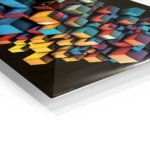 Chromatic Cube Cascade metal wall art print, view 2