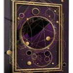 Gilded Orbital Geometry metal wall art print
