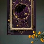 Gilded Orbital Geometry metal wall art print, view 4