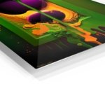 Neon Drip Dimension metal wall art print, view 2