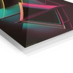 Neon Prism Geometry metal wall art print, view 2