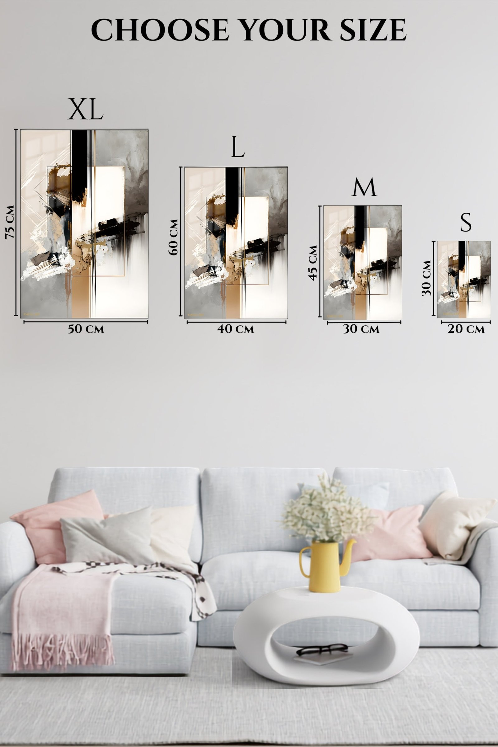 Gilded Geometry in Motion metal wall art print, view 6
