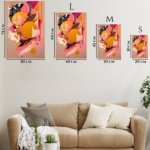 Coral Orbit Garden metal wall art print, view 6