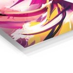 Magenta Ribbon Surge metal wall art print, view 2