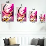 Magenta Ribbon Surge metal wall art print, view 6