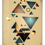 Celestial Triangle Balance metal wall art print
