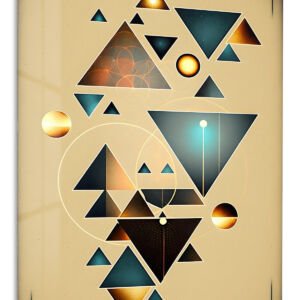 Celestial Triangle Balance metal wall art print