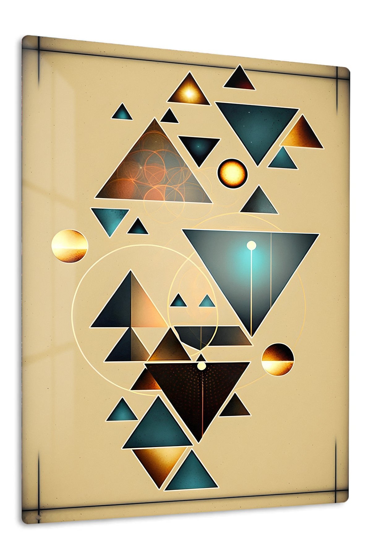 Celestial Triangle Balance metal wall art print