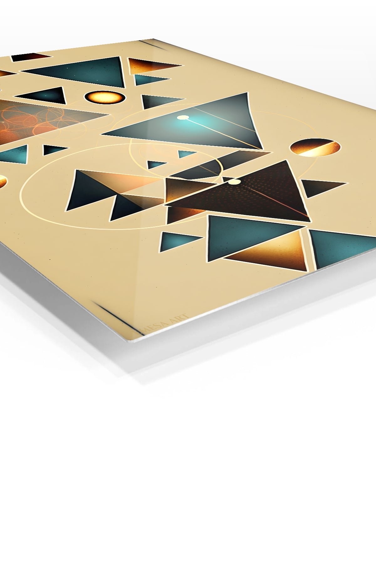 Celestial Triangle Balance metal wall art print, view 2