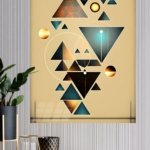 Celestial Triangle Balance metal wall art print, view 4