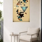 Celestial Triangle Balance metal wall art print, view 5