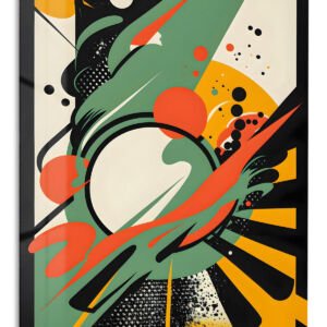 Emerald Orbit metal wall art print