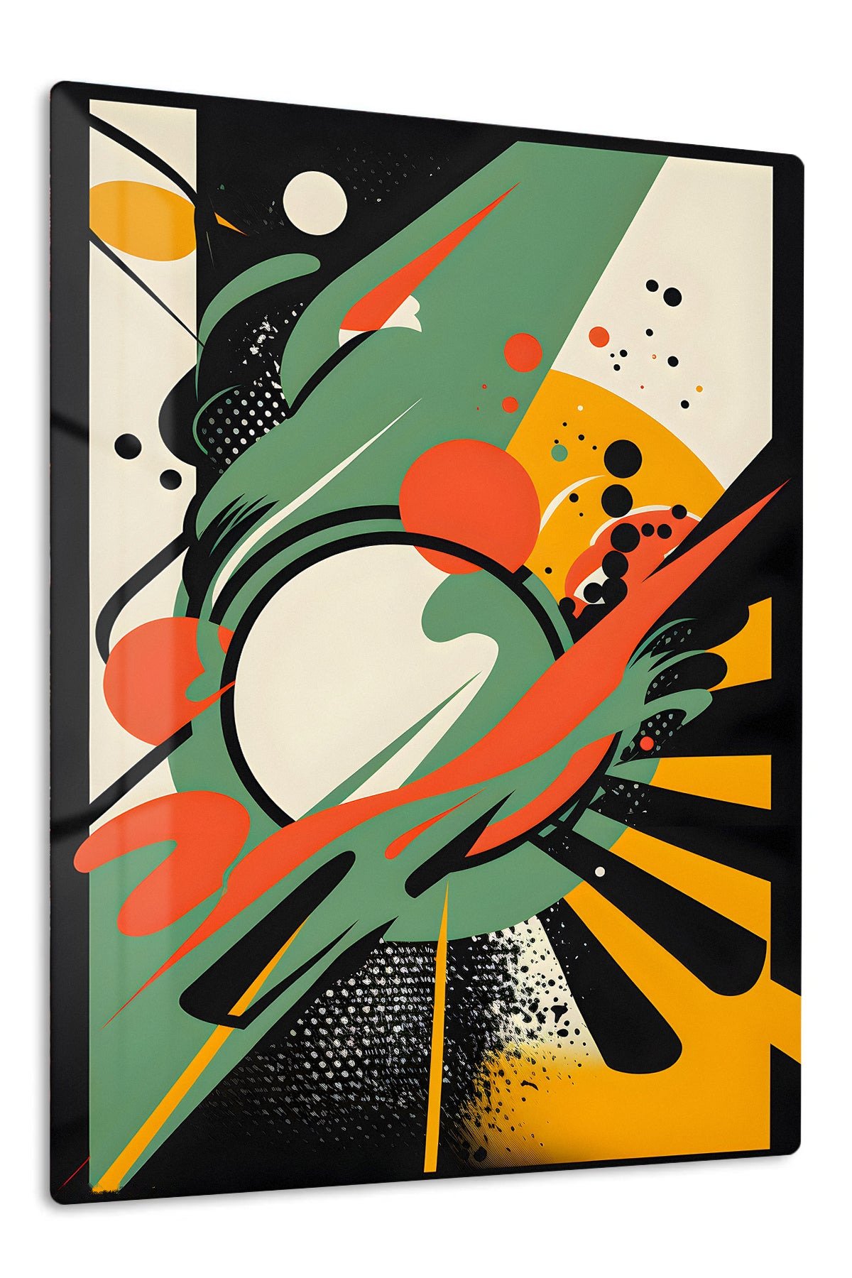Emerald Orbit metal wall art print