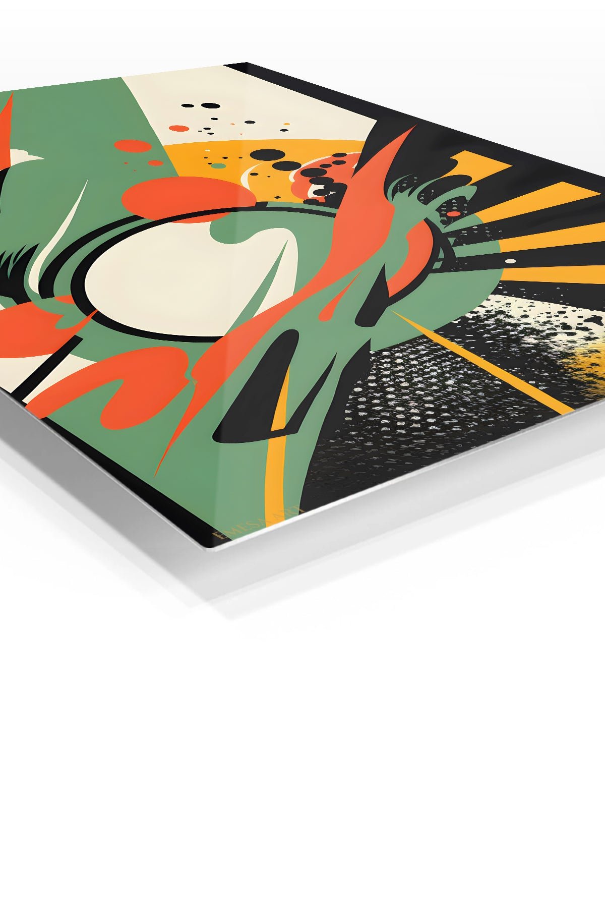 Emerald Orbit metal wall art print, view 2