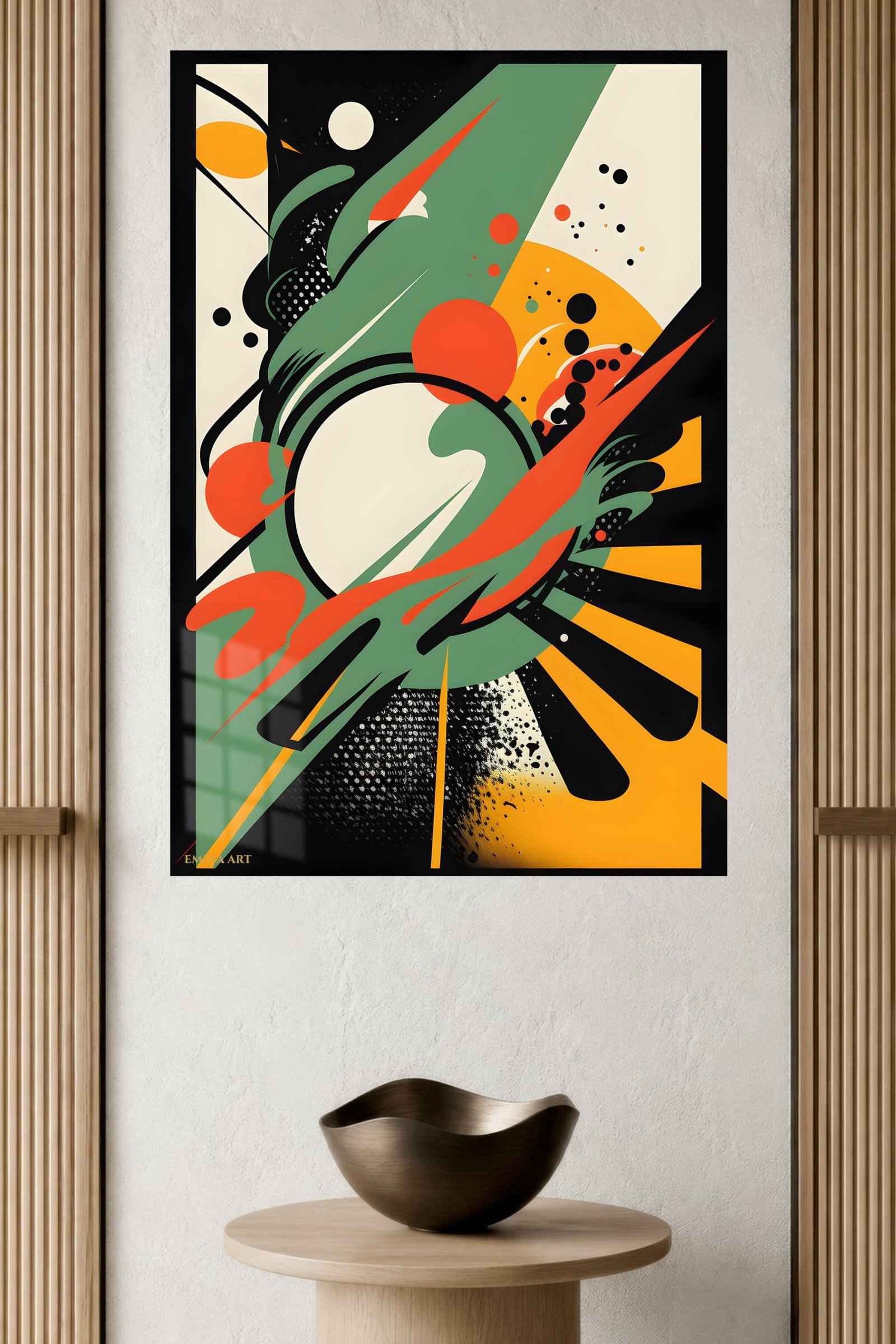 Emerald Orbit metal wall art print, view 4