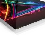 Neon Prism Triangle metal wall art print, view 2