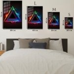 Neon Prism Triangle metal wall art print, view 6