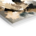 Obsidian and Ivory Brushwork metal wall art print, view 2