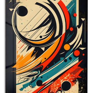 Orbiting Currents metal wall art print