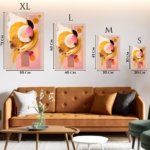 Orbiting Saffron Forms metal wall art print, view 6
