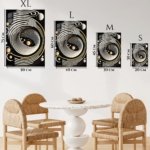 Golden Orbital Spiral metal wall art print, view 6