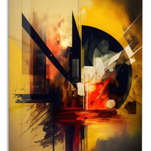 Golden Axis Abstract metal wall art print
