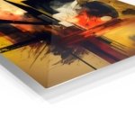 Golden Axis Abstract metal wall art print, view 2