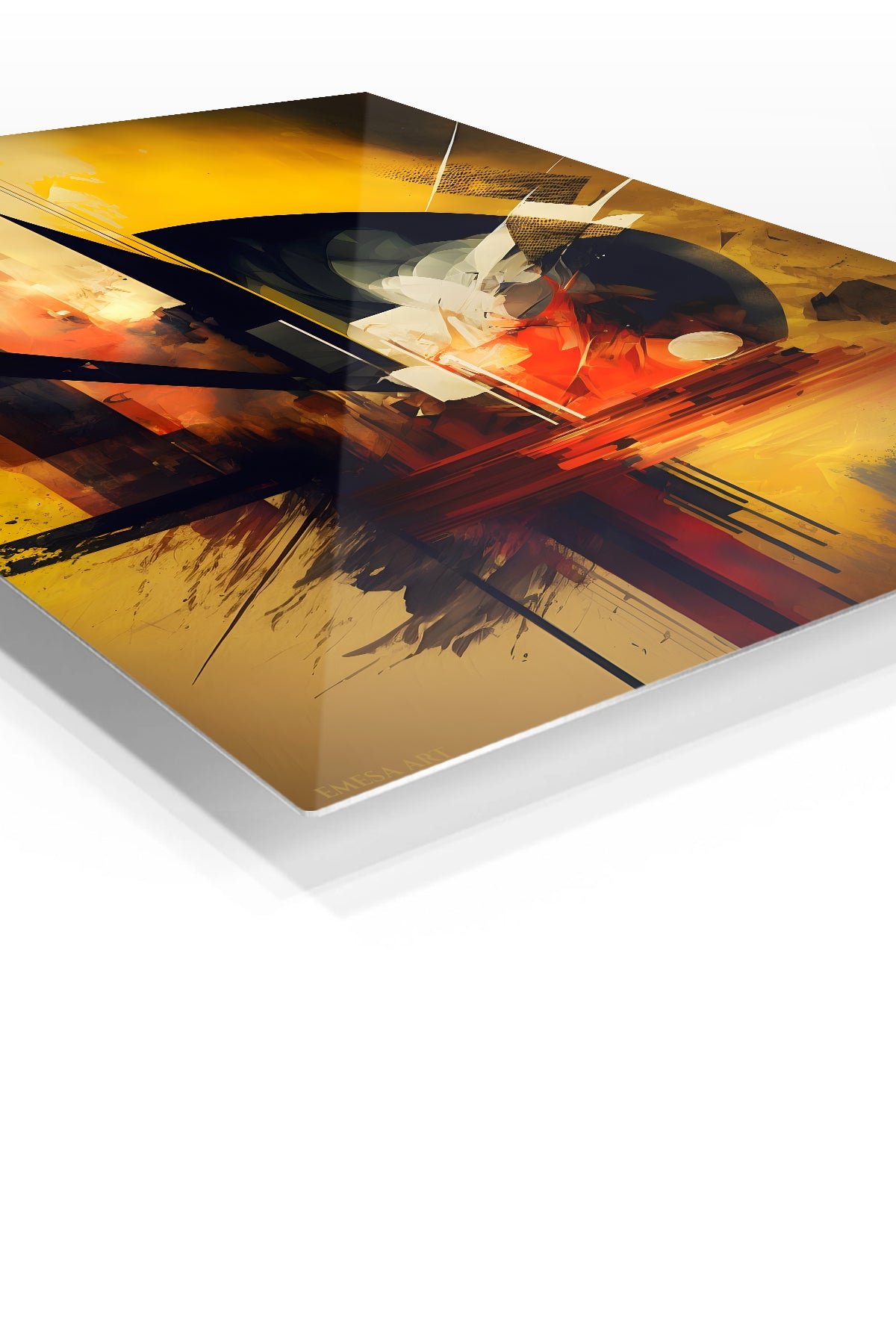 Golden Axis Abstract metal wall art print, view 2