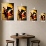Golden Axis Abstract metal wall art print, view 6