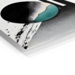 Teal Eclipse Geometry metal wall art print, view 2
