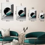Teal Eclipse Geometry metal wall art print, view 6