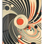 Orbital Rhythm metal wall art print