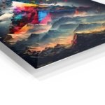 Prismatic Mountain Ascent metal wall art print, view 2