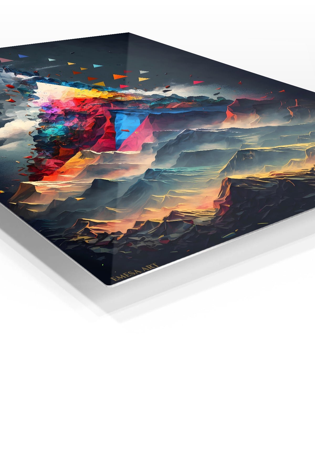 Prismatic Mountain Ascent metal wall art print, view 2
