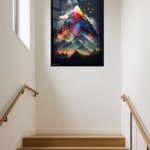Prismatic Mountain Ascent metal wall art print, view 5