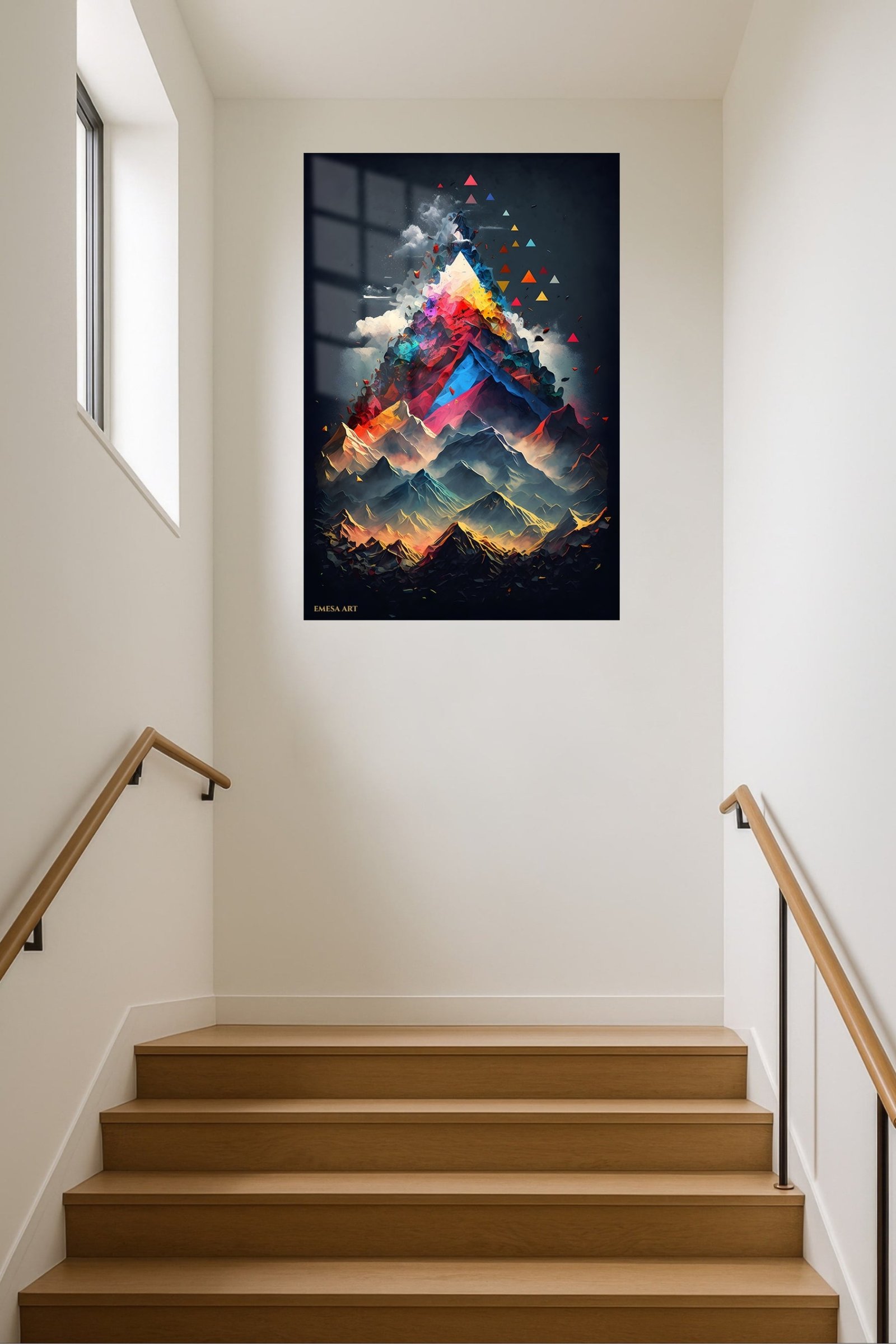 Prismatic Mountain Ascent metal wall art print, view 5