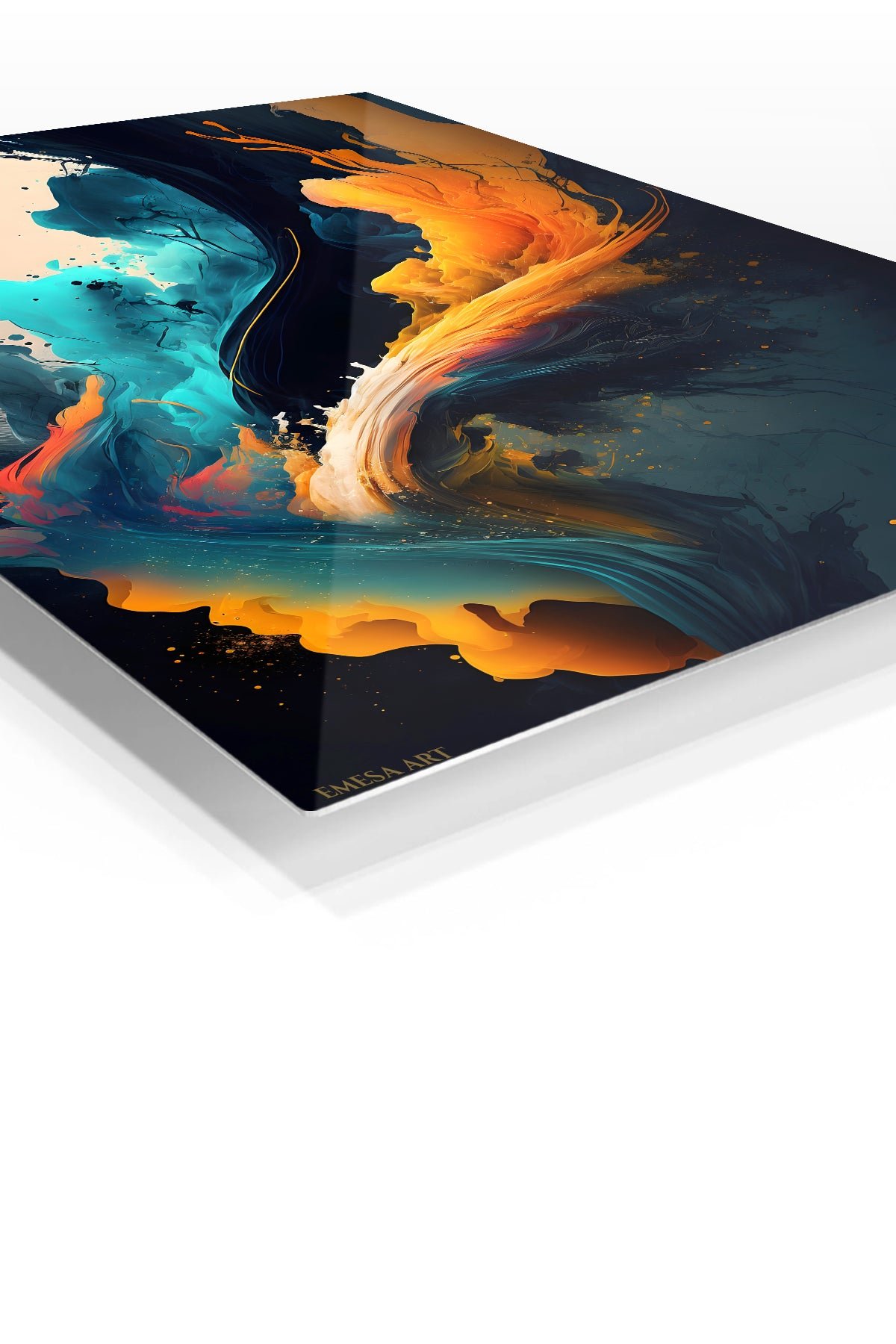 Ember and Tide metal wall art print, view 2