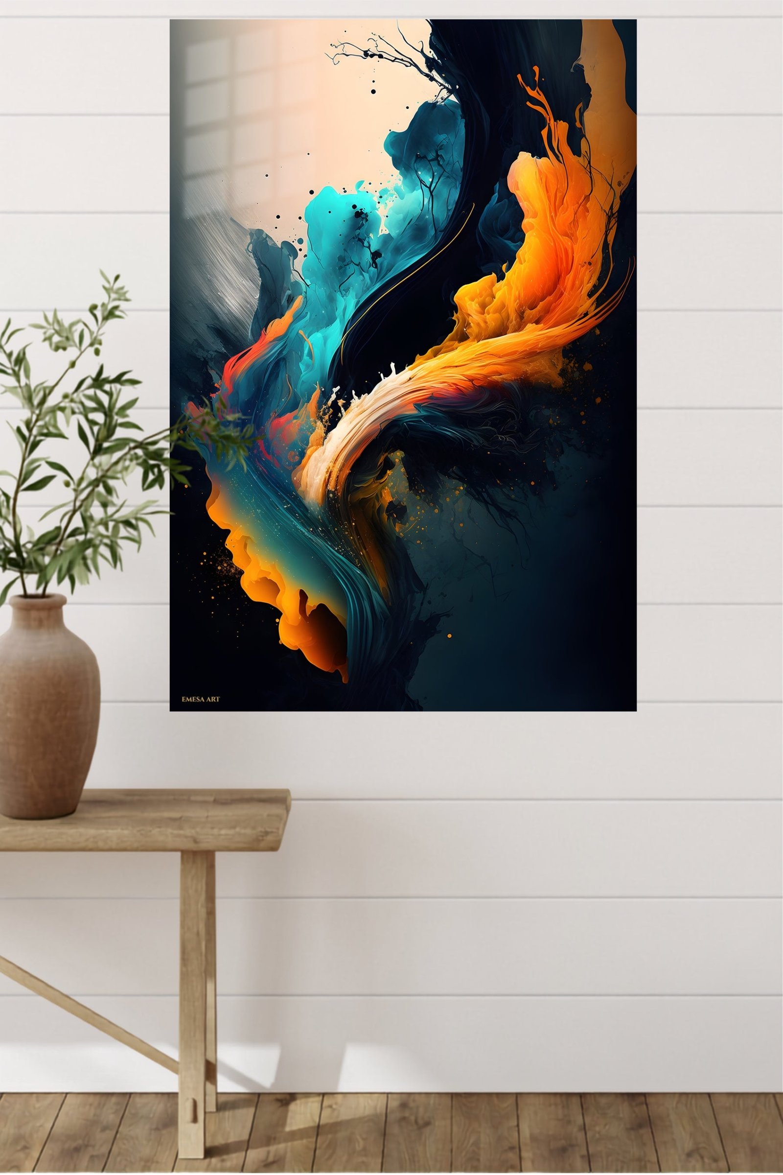 Ember and Tide metal wall art print, view 4