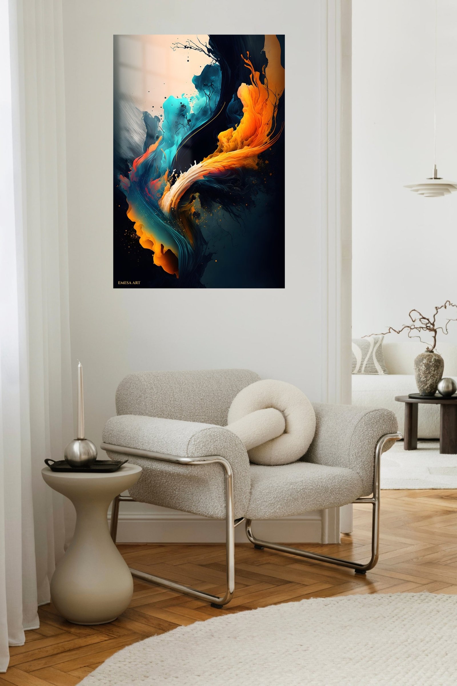 Ember and Tide metal wall art print, view 5