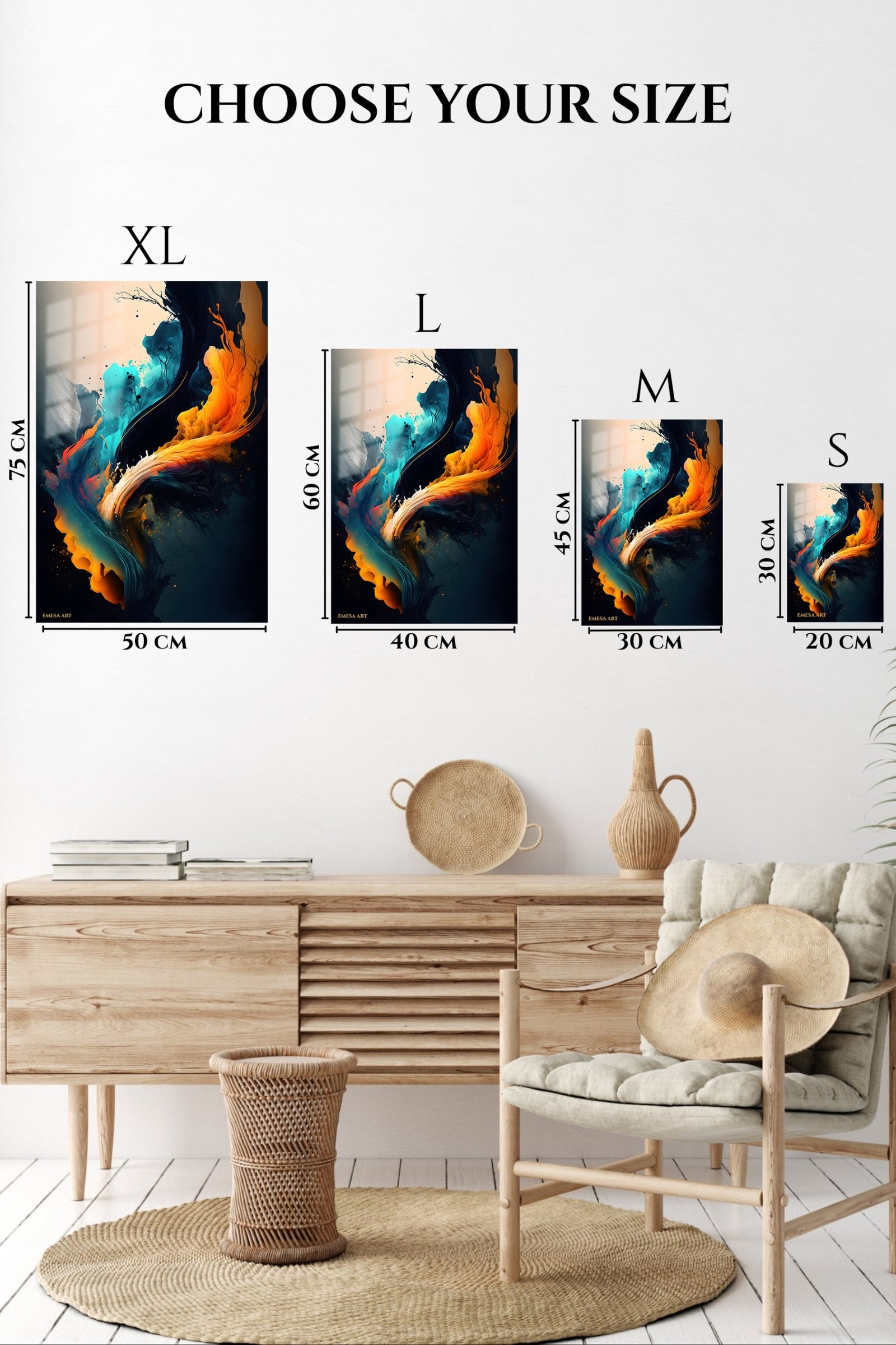 Ember and Tide metal wall art print, view 6