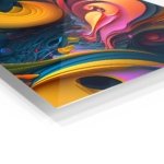 Chromatic Ribbon Currents metal wall art print, view 2