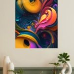 Chromatic Ribbon Currents metal wall art print, view 4